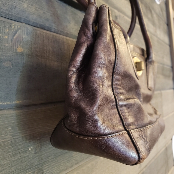 Coach Madeline bronze Metallic brown leather Satchel bag - Picture 3 of 10